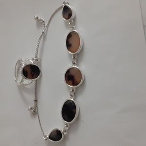 SET with Blonde Tortoise Fashion Bracelet and Size 6 Ring to Match $10